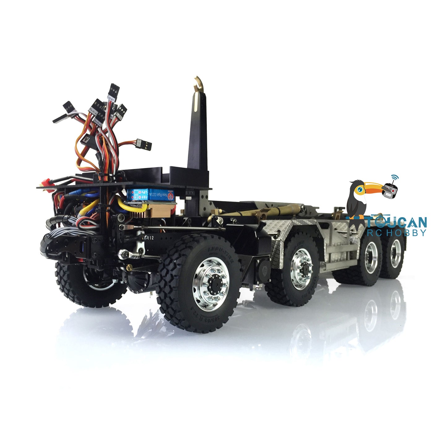 LESU 1/14 TGS 8*8 Hydraulic Dumper for Remote Controlled Truck Roll On/Off Tipper W/ Sound Light System Motor Servo