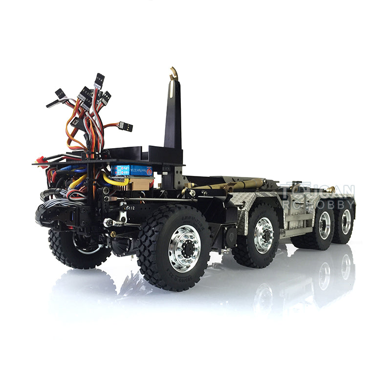 LESU 1/14 TGS 8*8 Hydraulic Dumper 4Axles RC Truck Roll On/Off Tipper I6S Radio Control Motor 2-Speed Transmission