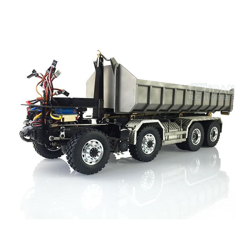 LESU 1/14 TGS 8*8 Hydraulic Dumper 4Axles RC Truck Roll On/Off Tipper I6S Radio Control Motor 2-Speed Transmission