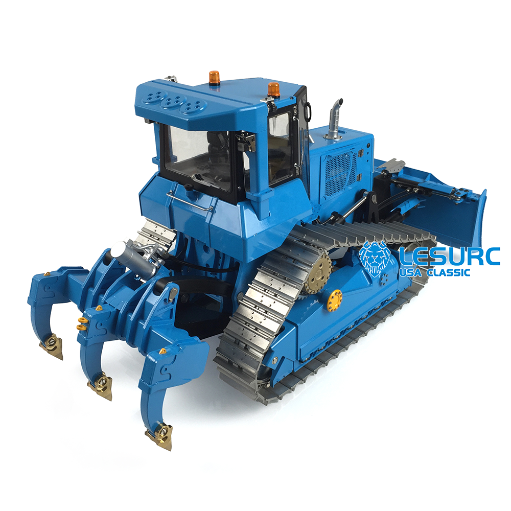 In Stock LESU 1/14 Aoue-DT60 Crawler Dozer Bulldozer RC Hydraulic Painted Assembled KIT Model Truck Pump W/ Motor ESC Light Sound System