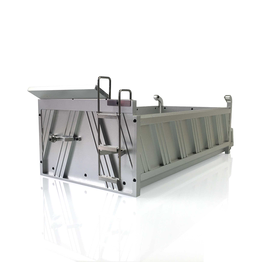LESU 400MM Full Metal Cargo Bucket Container Tipper for 1/14 6*6 RC Dumper Truck DIY Model Car Parts