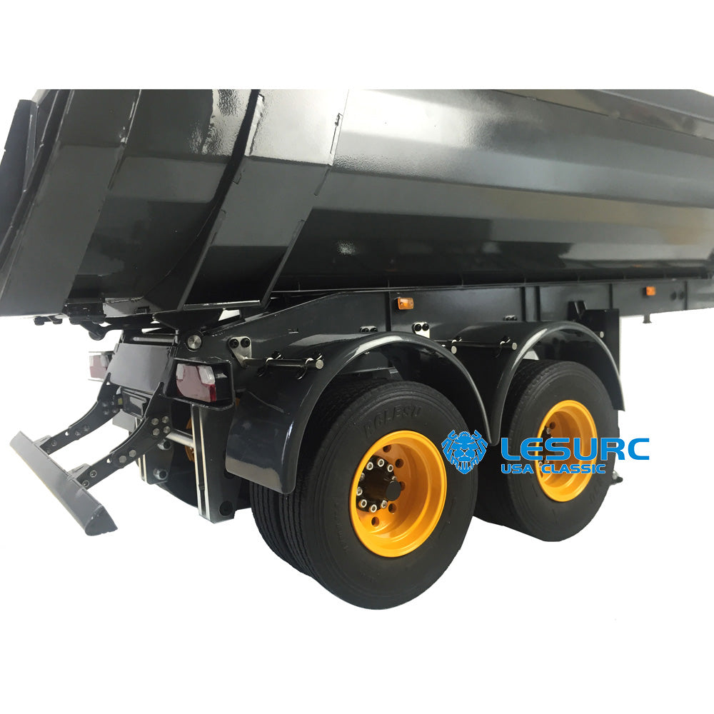 Metal Hydraulic Dumper Trailer Model For LESU 1/14 RC Tractor Truck DIY