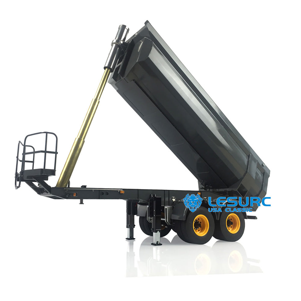 Metal Hydraulic Dumper Trailer Model For LESU 1/14 RC Tractor Truck DIY