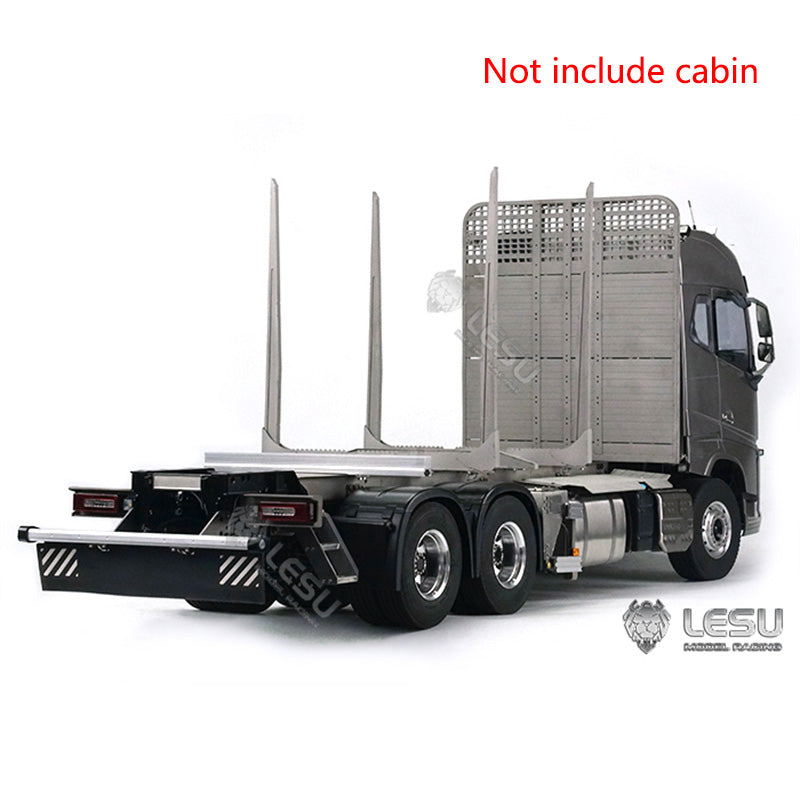 LESU VOLVO FH16 1/14 Metal Chassis 6*6 RC Dumper Tipper Timber Truck Motor Light