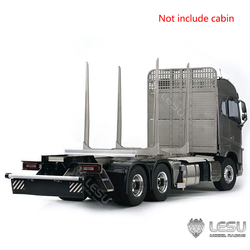 LESU FH16 1/14 Scale Metal Chassis 6*6 Radio Controlled Dumper Tipper Timber Truck Model Motor Light W/O Battery Charger Cabin