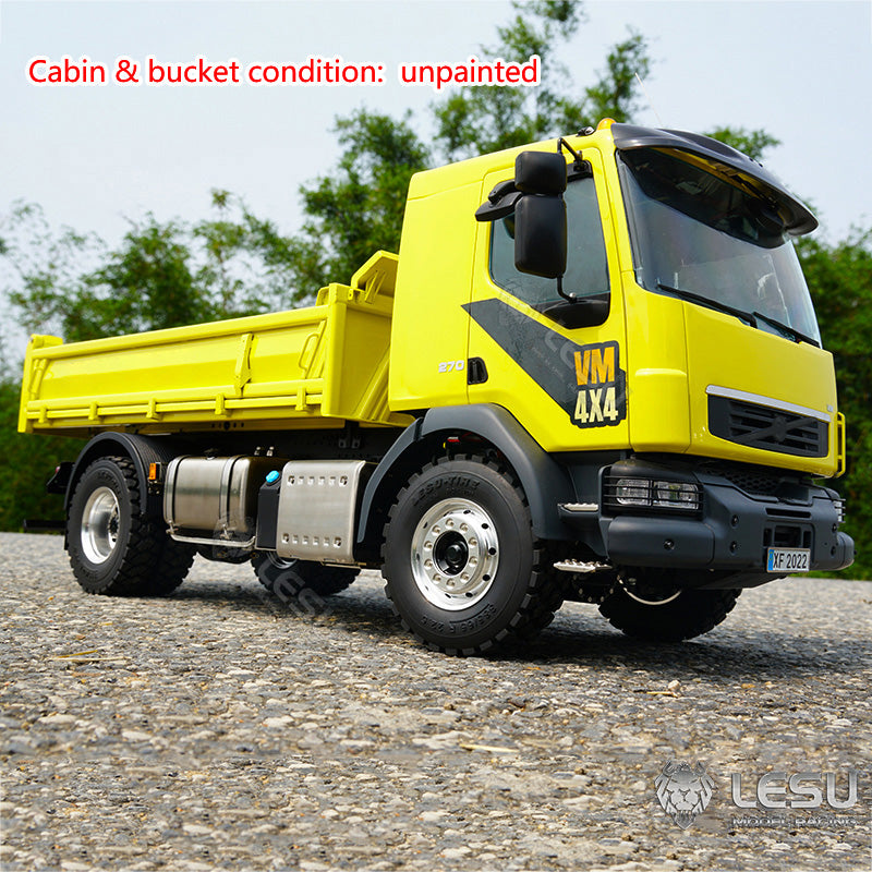 LESU 1/14 4*4 Radio Controlled Hydraulic Dumper Tipper Truck Construction Vehicle Model W/ Light Sound System Motor Servo ESC