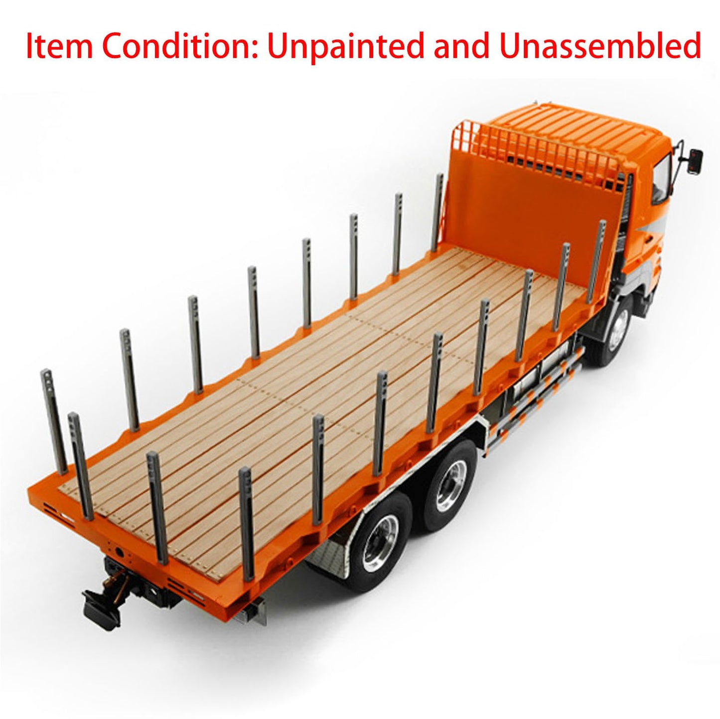 LESU 1/14 RC 6*4 Flatbed Lorry Trailer for RC Tractor Truck Motor Servo Radio Metal Chassis Painted Remote Controlled Trailer