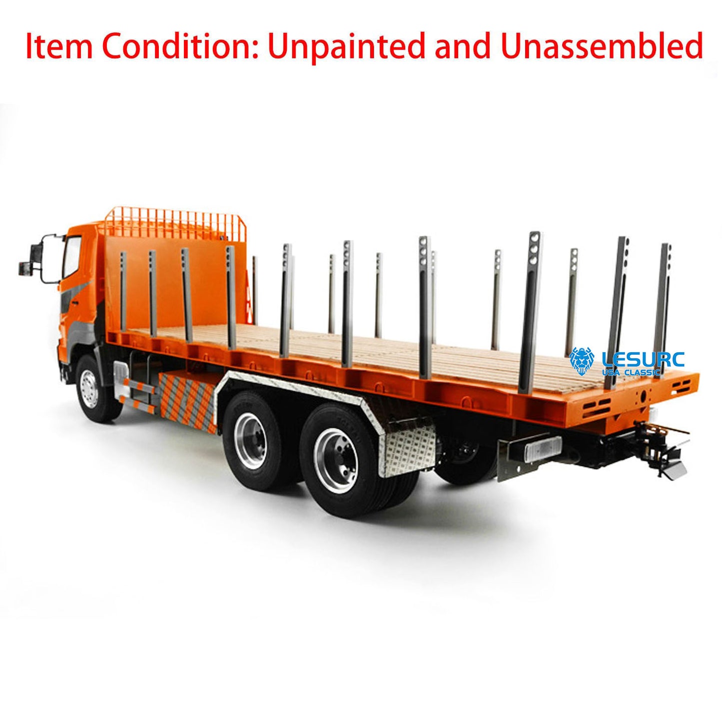 LESU HO700 1/14 6*4 Flatbed Lorry Trailer Truck A0004 with 540 Brushed Motor 2Speed Transmission for Construction Vehicle Hobby Builders