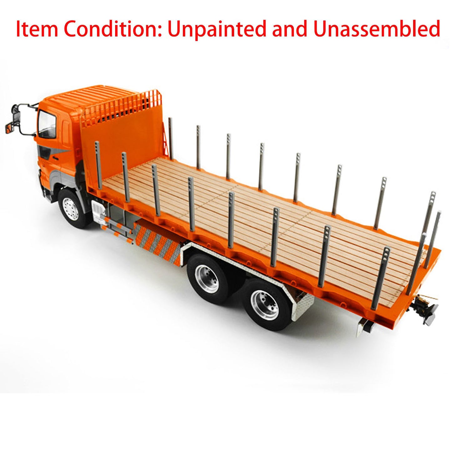 LESU 1/14 6x4 Remote Controlled Flatbed Lorry Trailer Radio System Bucket Motor Servo Battery Charger Unassembled Painted Truck