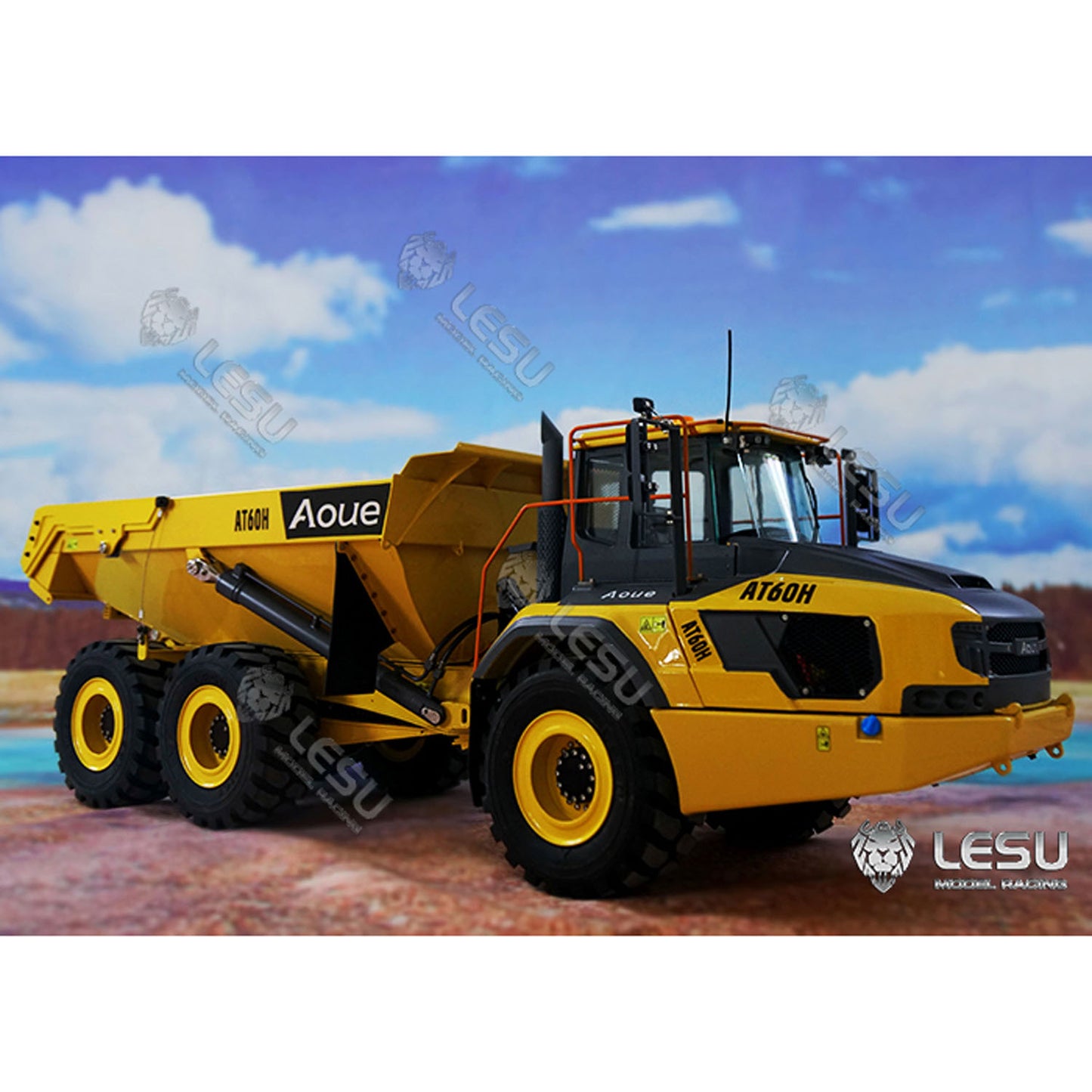 LESU Aoue AT60H 1/16 Metal Hydraulic KIT/PNP/RTR RC Articulated Truck A0004 with 2 Speed Transmission Light System for Construction Model Hobbyists