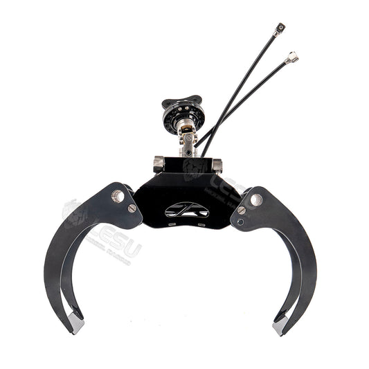 Metal Log Grapple Clamp Leveling Beam Grading Bucket Cultivator Rake Ripper Sieve Bucket for LESU Aoue PC30 B0003 1/14 RC Hydraulic Excavator Remote Control Mini Digger