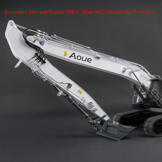 CNC Metal Long Arm for LESU 1/14 7CH Valves RC Hydraulic Excavator LR945 DIY Remote Control Digger Model Upgraded Refit Parts