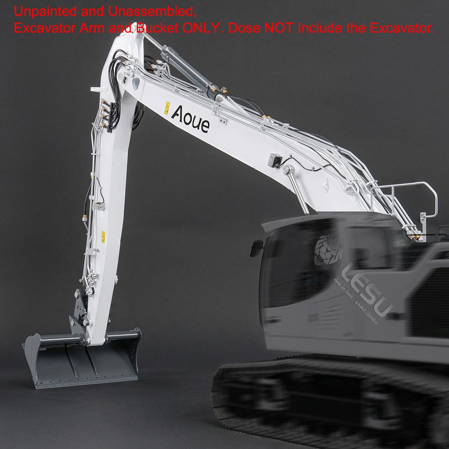 CNC Metal Long Arm for LESU 1/14 7CH Valves RC Hydraulic Excavator LR945 DIY Remote Control Digger Model Upgraded Refit Parts
