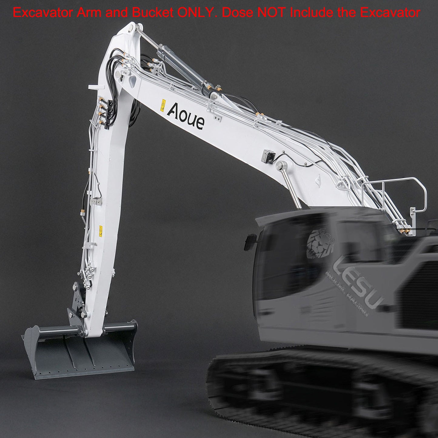 CNC Metal Long Arm for LESU 1/14 7CH Valves RC Hydraulic Excavator LR945 DIY Remote Control Digger Model Upgraded Refit Parts