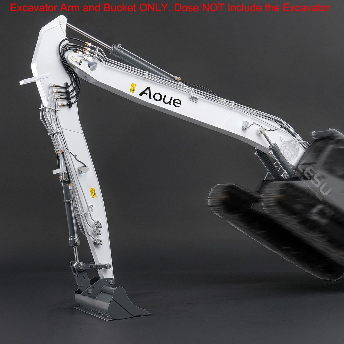 CNC Metal Long Arm for LESU 1/14 7CH Valves RC Hydraulic Excavator LR945 DIY Remote Control Digger Model Upgraded Refit Parts