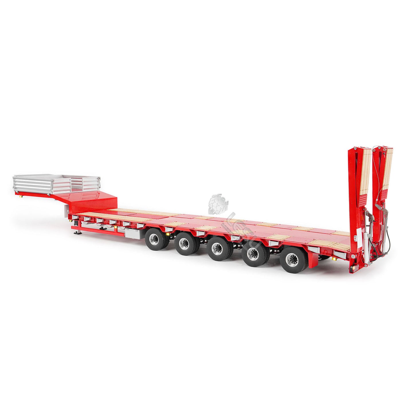 5 Axles Steering LESU 1/14 Metal Semi Trailer Hydraulic Lifting Tailboard Electric Support Legs for DIY RC Tractor Truck Model