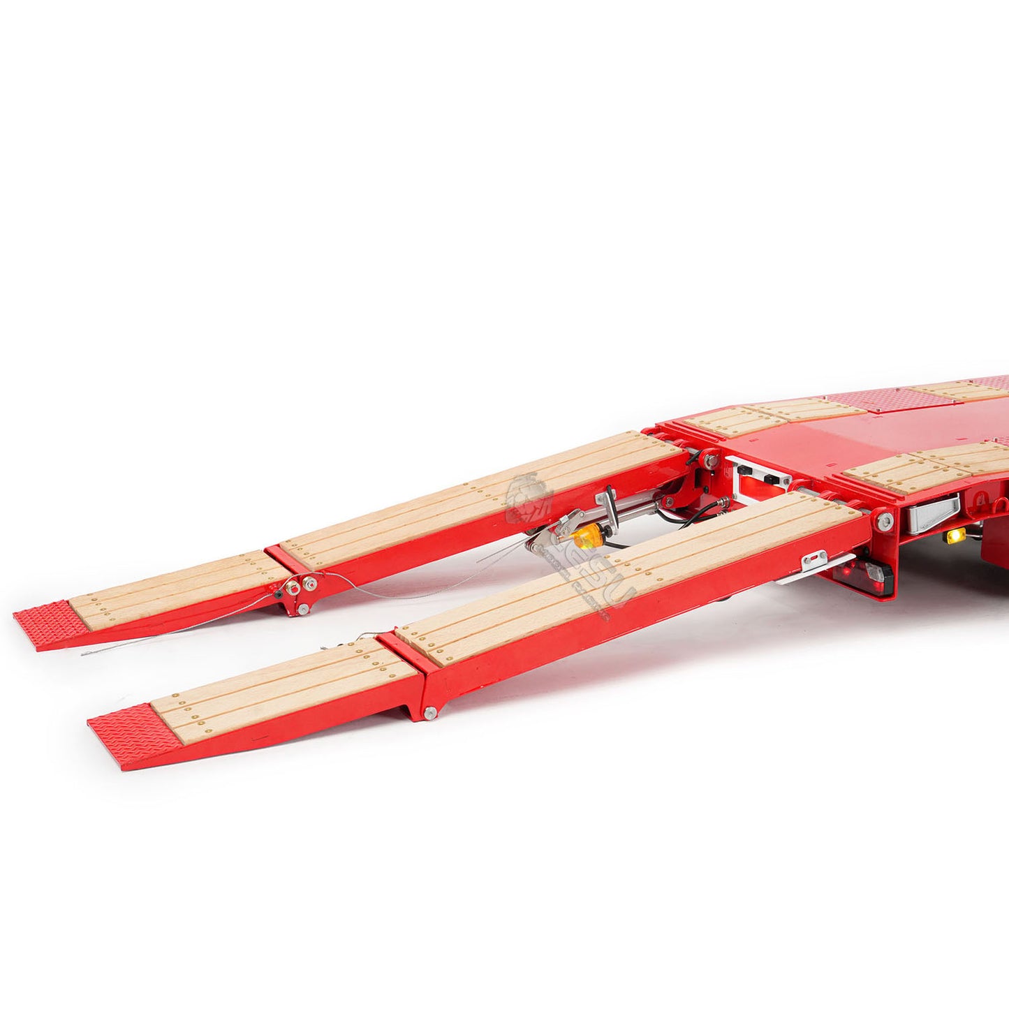 5 Axles Steering LESU 1/14 Metal Semi Trailer Hydraulic Lifting Tailboard Electric Support Legs for DIY RC Tractor Truck Model