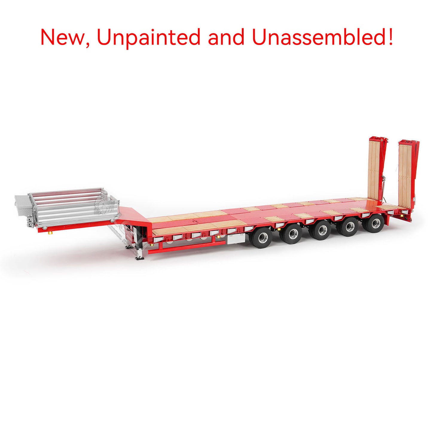 5 Axles Steering LESU 1/14 Metal Semi Trailer Hydraulic Lifting Tailboard Electric Support Legs for DIY RC Tractor Truck Model