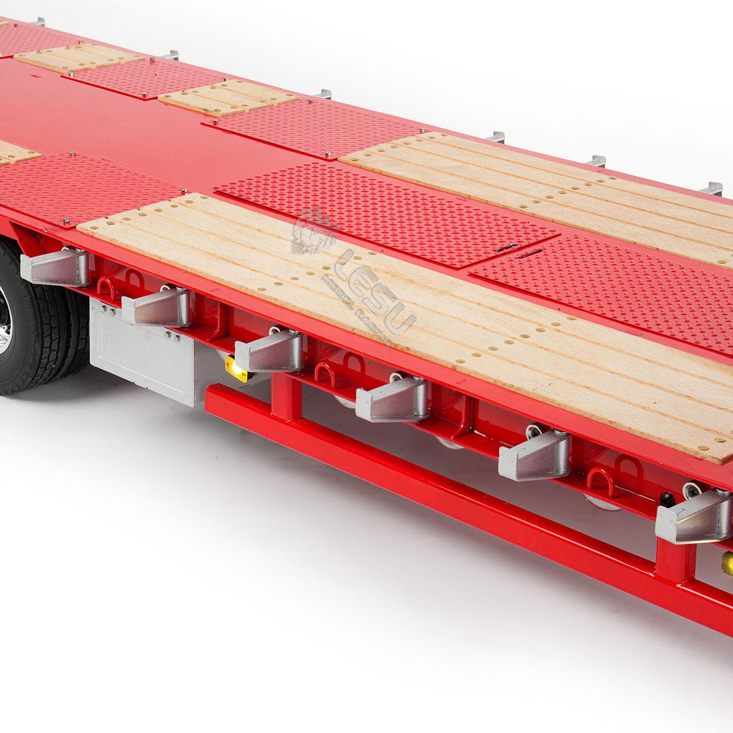 5 Axles Steering LESU 1/14 Metal Semi Trailer Hydraulic Lifting Tailboard Electric Support Legs for DIY RC Tractor Truck Model