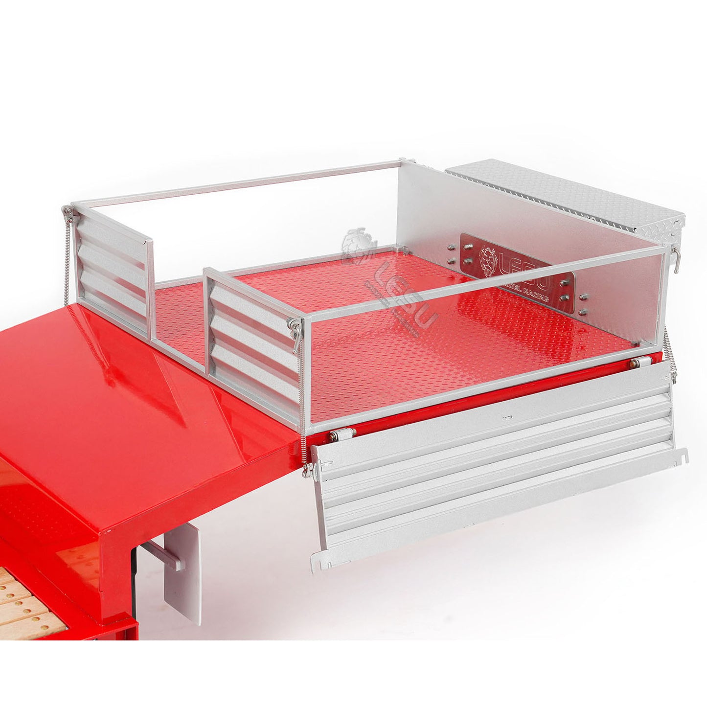 5 Axles Steering LESU 1/14 Metal Semi Trailer Hydraulic Lifting Tailboard Electric Support Legs for DIY RC Tractor Truck Model