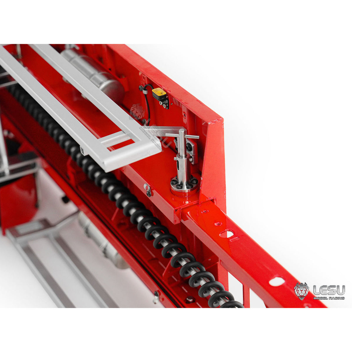 LESU A0050 Metal 3Axles Manual Support Legs Extendable Flatbed Semi Trailer for 1/14 Remote Control Tractor Truck RC Loader DIY Model