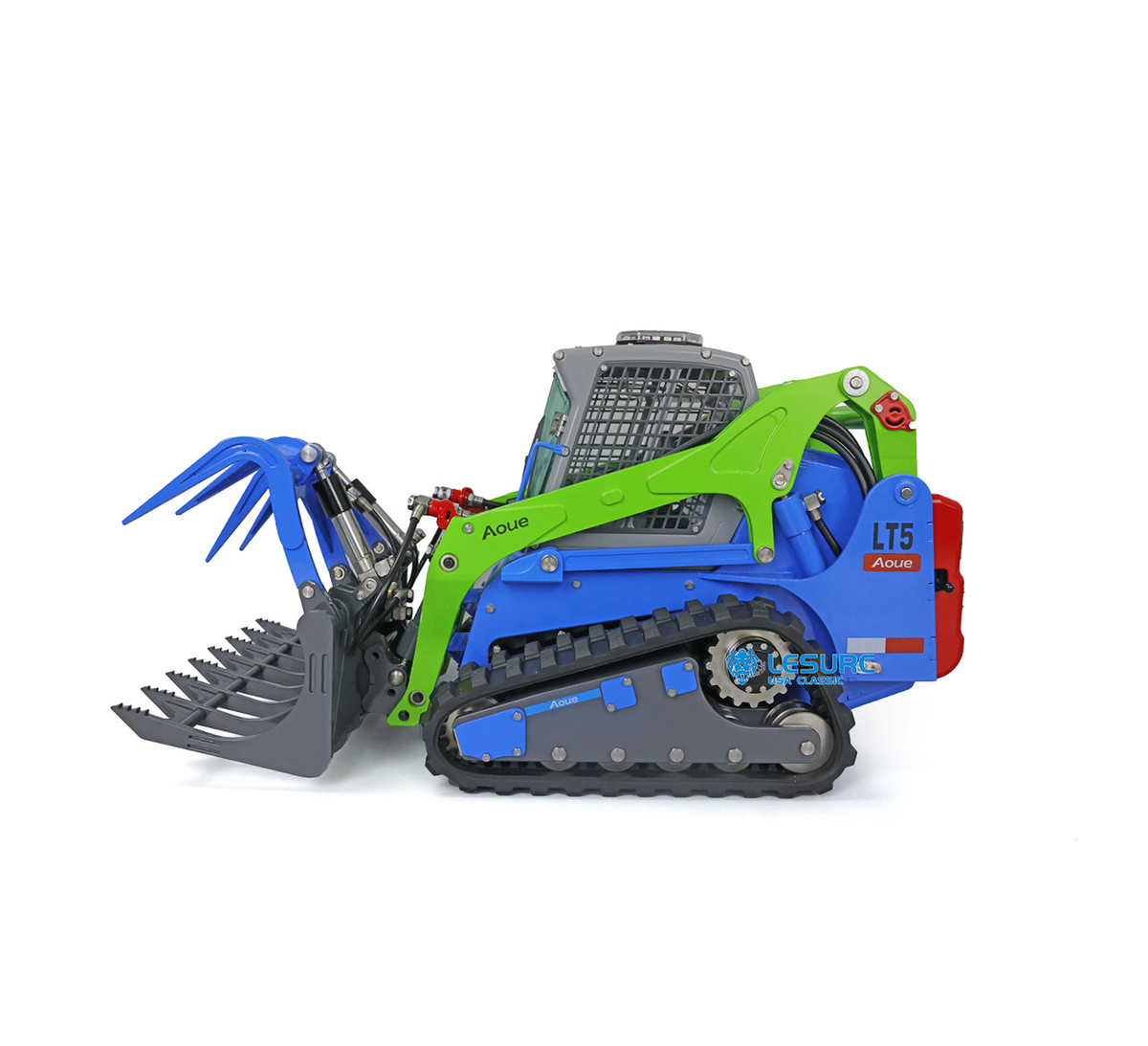 LESU AOUE LT5 1/14 Metal RC Skid-Steer Loader B0008 with FlySky I6S Radio Controller Sound Light for Hydraulic Construction Vehicle Model Enthusiast