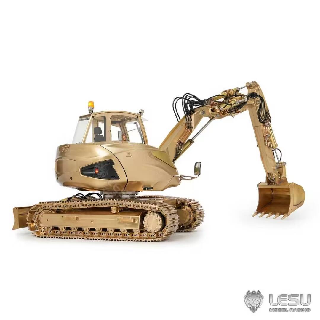 New Pre-Order Deposit Brass Special Edition 1/14 LESU MC15 Metal RC Hydraulic Excavator RC Digger Construction Vehicle