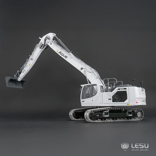 LESU AOUE LR945 1/14 RC Long-reach Hydraulic Excavator CNC Extended Arm Radio Control Digger Model Light 7CH Valve 4MPa Pump