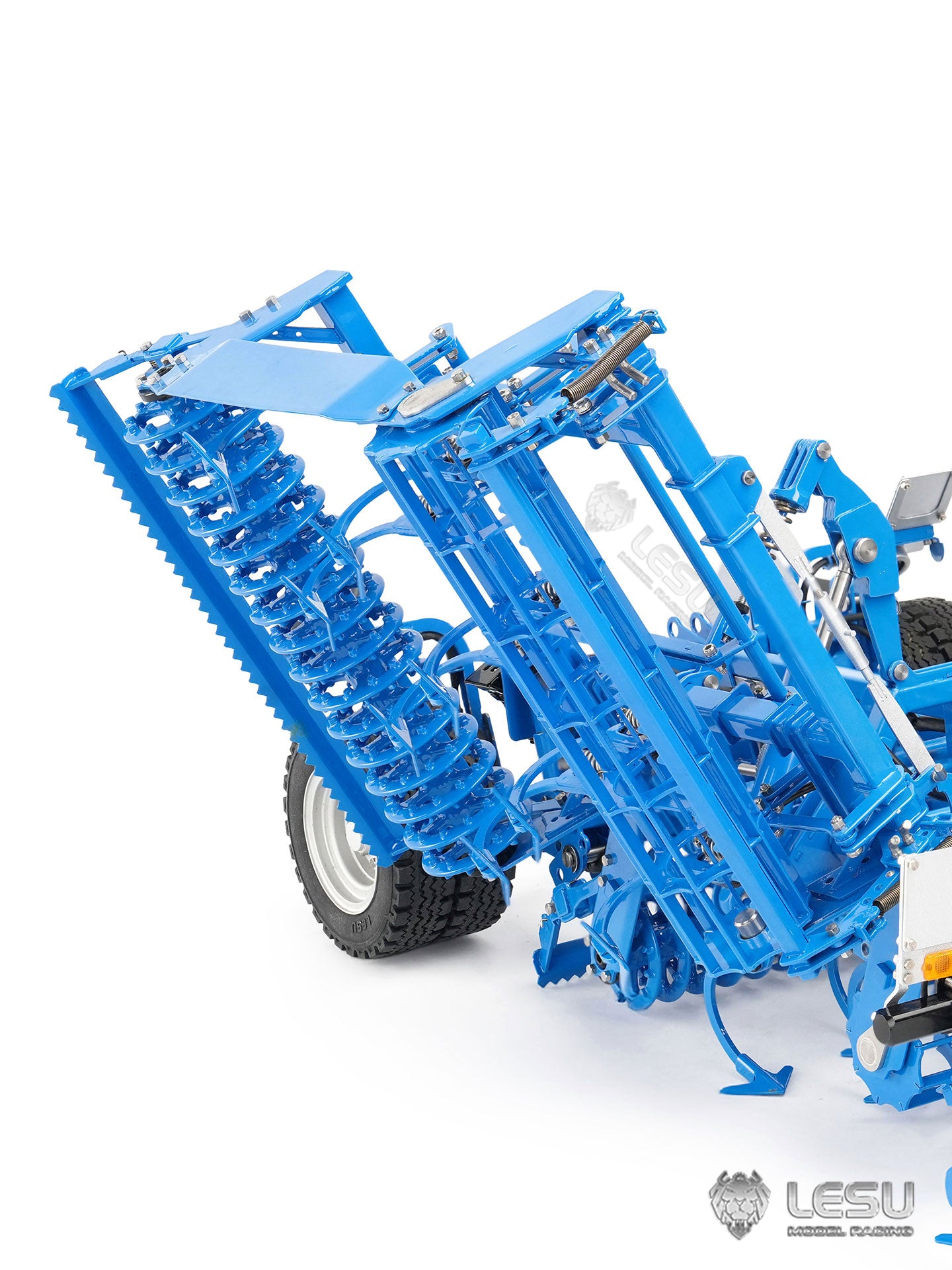 LESU Metal 4x4 1/14 RC Tractor Truck AOUE 1050 K500 Seedbed Pre-sowing Soil Preparation Planter Plough Hydraulic Agricultural Vehicles Frsky PL18EV Lite