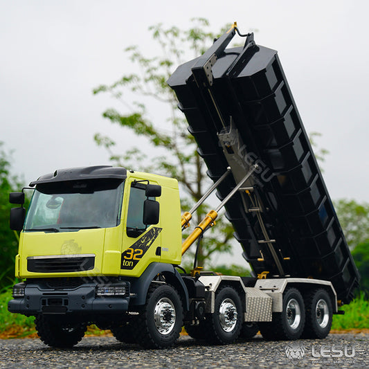 LESU 1/14 8x8 for Truck Hydraulic Radio Controlled Dumper Roll On/Off Tipper Construction Vehicle Model Sound Light System