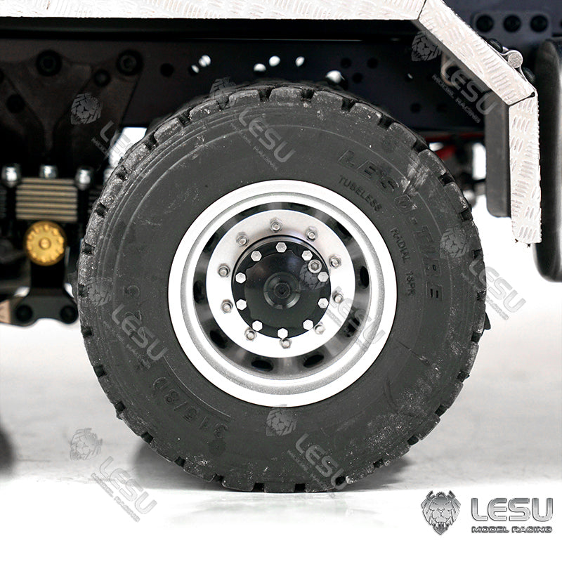 LESU 1/14 Scale Remote Controlled TGS Three-way Transmission Dumper Truck Hydraulic Model W/ Lights Sound System Motor ESC Cab