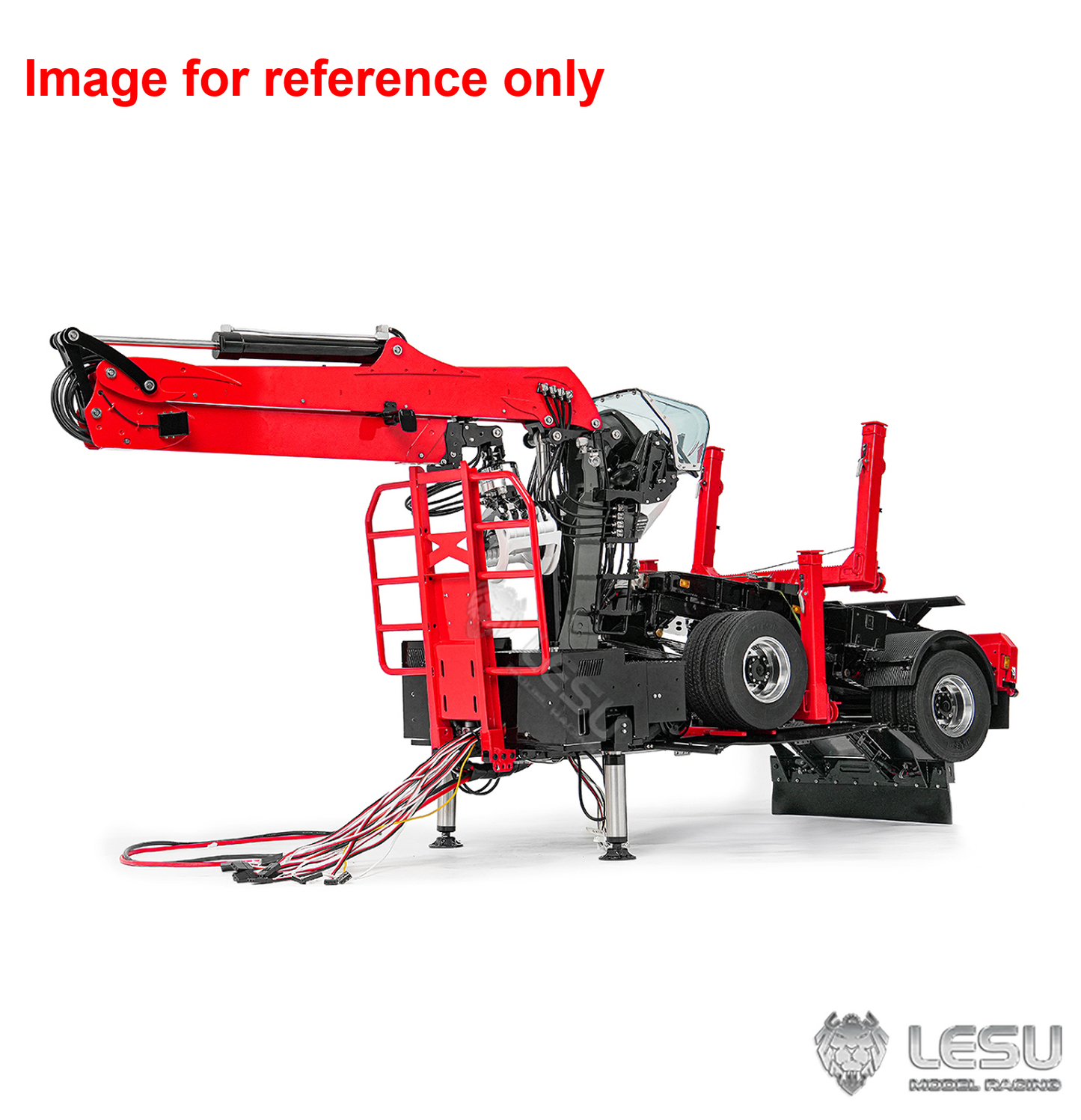 New Arrival Deposit LESU A0052 Z0073 1/14 RC Timber Crane Carrier Forestry Transport Vehicle Long Log Trailer with Hydraulic Support Legs