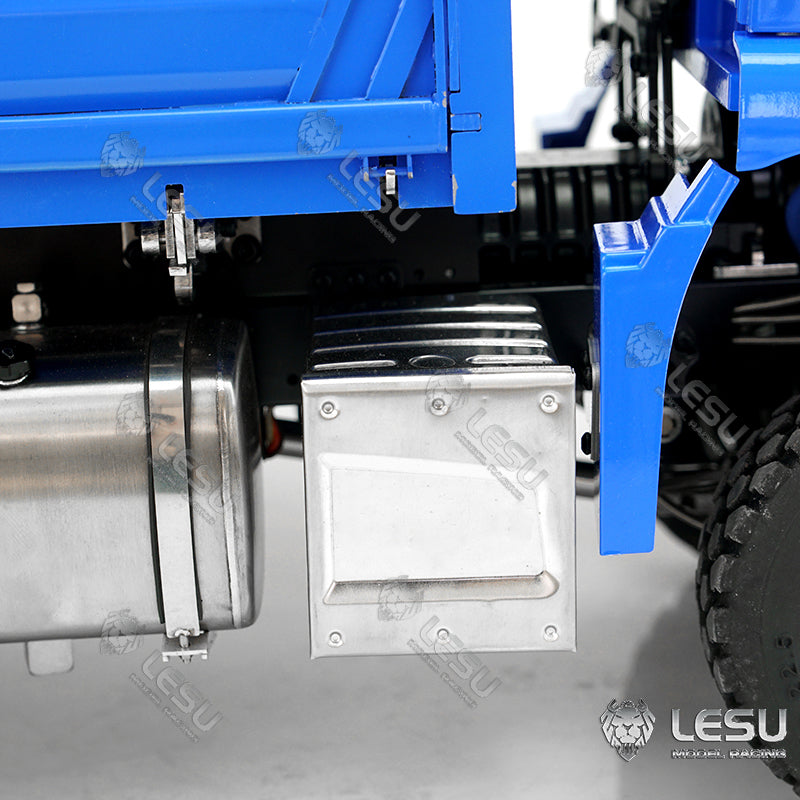 LESU 1/14 Scale Remote Controlled TGS Three-way Transmission Dumper Truck Hydraulic Model W/ Lights Sound System Motor ESC Cab