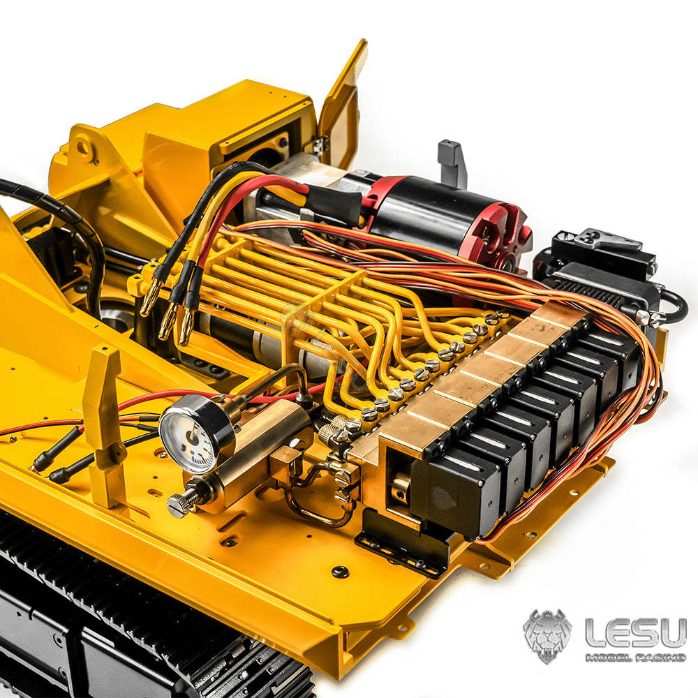 LESU PC360 1/14 Metal RC Excavator B0002 RTR Steel Alloy Hydraulic Digger Model with FlySky PL18EV Lite Controller Light System for Hobby Collectors