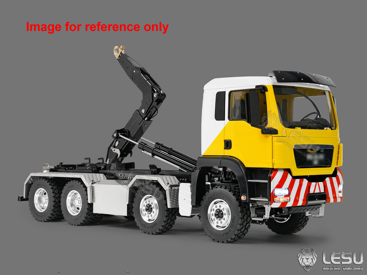 LIMITED-TIME SALE IN Stock LESU Z0090 1/14 8x8 Metal Hydraulic RC Roll On Off Truck Telescopic Hooklift Dumper with TGS Cabin 5CH Valve 3 Speed Transmission Sound Light