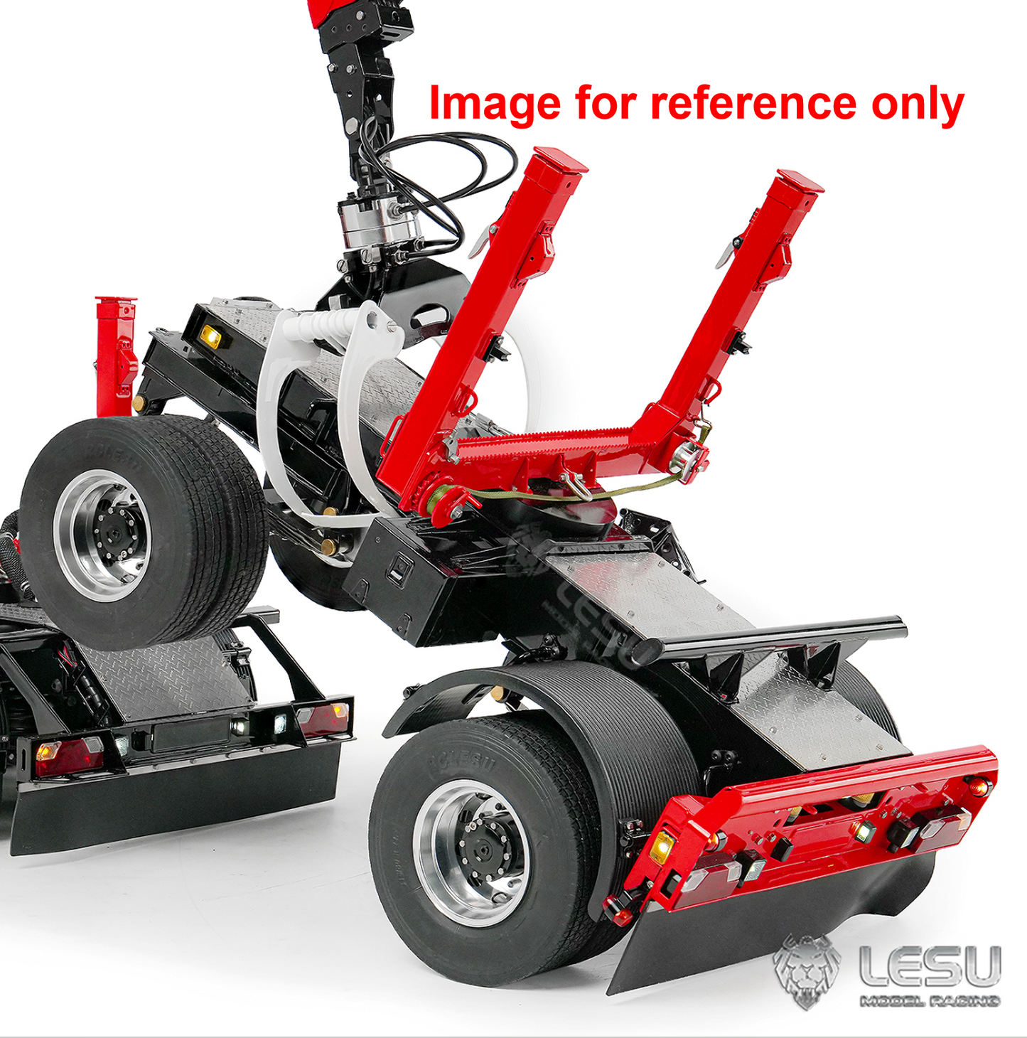 New Arrival Deposit LESU A0052 Z0073 1/14 RC Timber Crane Carrier Forestry Transport Vehicle Long Log Trailer with Hydraulic Support Legs