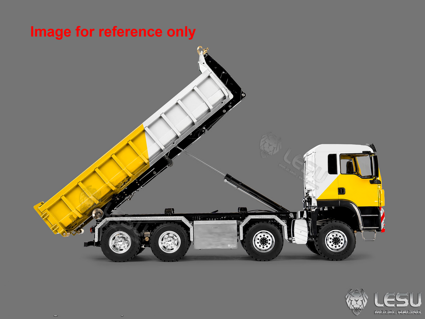 LIMITED-TIME SALE IN Stock LESU Z0098 1/14 Metal Hydraulic Roll On Off Dump Truck 8x8 Folding Hooklift Engineering vehicle with 3Speed Gearbox Differential Lock Sound Light