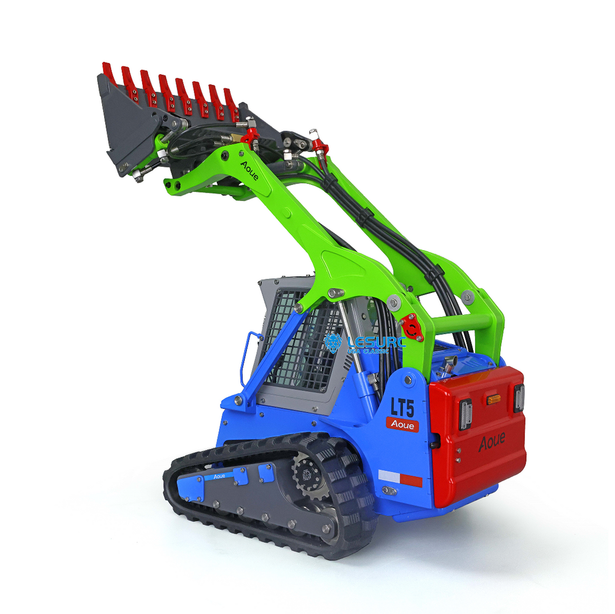 LESU AOUE LT5 1/14 Metal RC Skid-Steer Loader B0008 with FlySky I6S Radio Controller Sound Light for Hydraulic Construction Vehicle Model Enthusiast