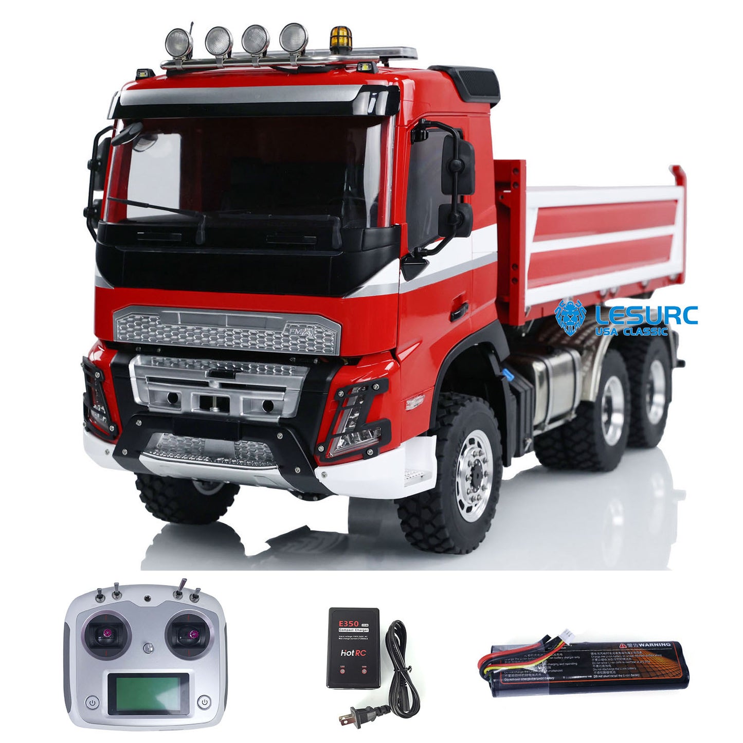 LESU A0009 1/14 Metal 3 Ways 6x6 RC Hydraulic Dump Truck with 3 Speed Transmission Differential Lock for Construction Hobby Expos