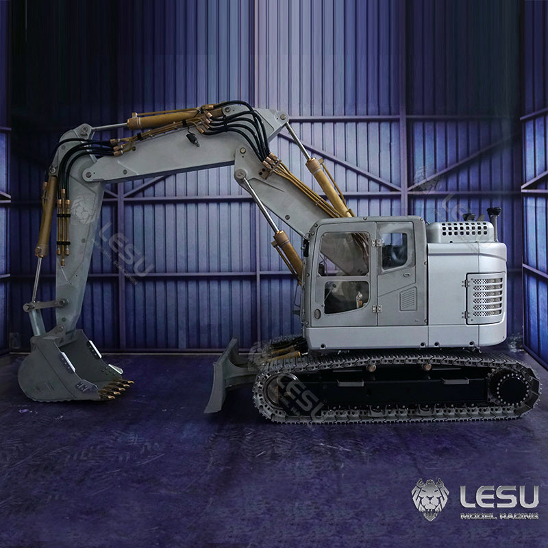 LESU 1/14 Metal RC Hydraulic Excavator Kits Aoue ET26L DIY Model Pump Valve ESC GPS Remote Control Construction Vehicles