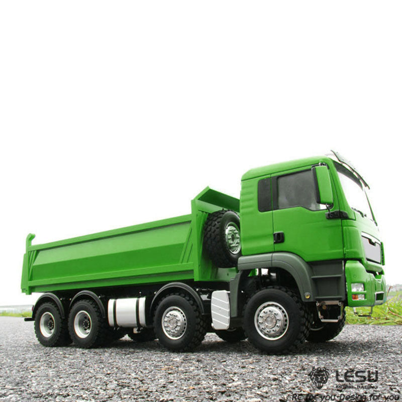 In Stock LESU 1/14 8*8 Hydraulic Painted RC Dumper Tipper For Truck Bucket Model W/ Motor ESC Servo Light Sound W/O Battery