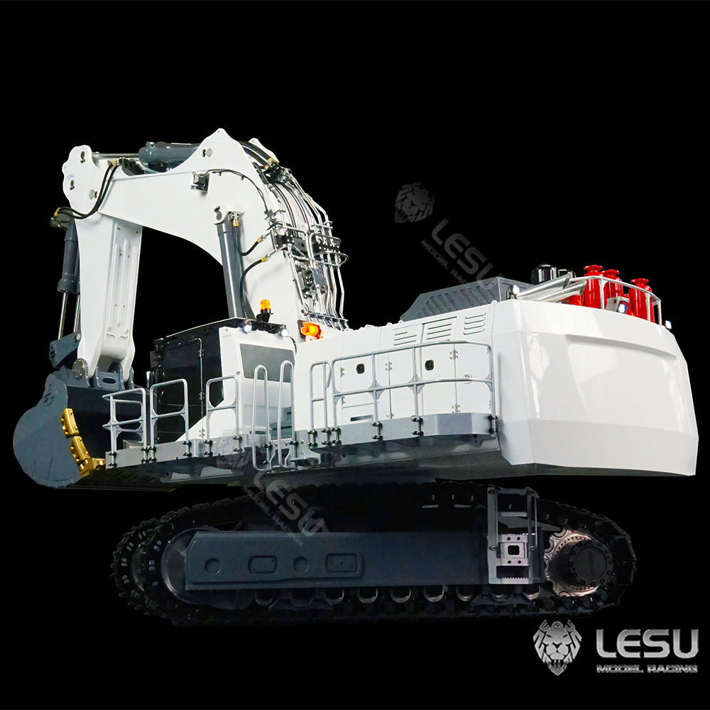 1:14 LESU AOUE 9150 RC Metal Tracked Painted Hydraulic Excavator Double Oil Pumps Heavy Backhoe Shovel W/ Light ESC Servo Motor