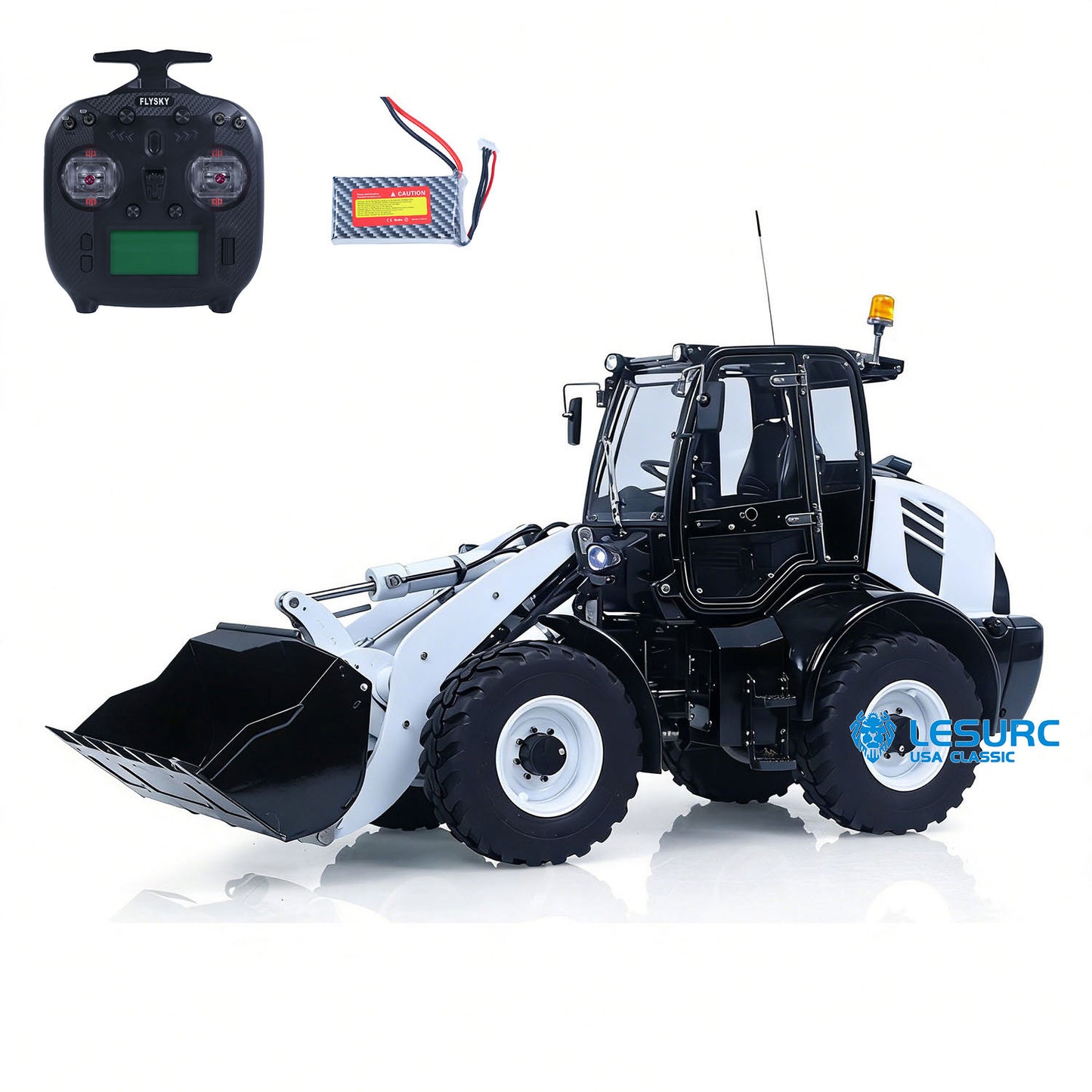 LESU Aoue-WA100M-8 1/14 Metal 4X4 RC Hydraulic Loader A0021 RTR with FlySky ST8 Radio Controller Brushless Motor 3+1CH Valve Light Sound