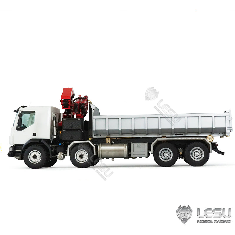 LESU Remote Control Hydraulic Roll on/off Dumper Crane 1/14 Scale RC Tipper Model Light Sound System Motor Servo W/O Battery