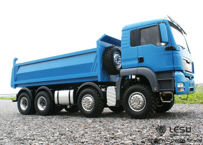 LESU 1/14 Hydraulic Painted 8*8 RC Dumper Tipper For Truck Bucket Model W/ Motor ESC Servo Light Sound W/O Battery