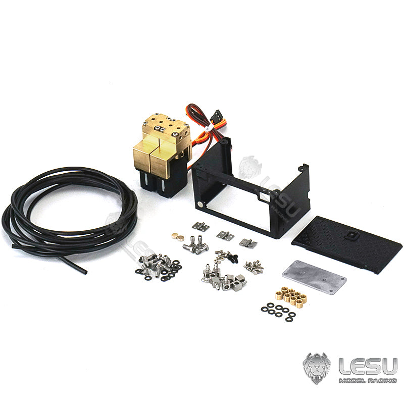 LESU 1/14 RC Roll on/off Hydraulic Crane Truck Parts Tool Box Reversing Valve Oil Pipes for Radio Controlled Dump Truck