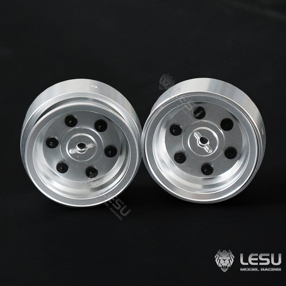 Rubber Tire Metal Wheel Hub Suitable for LESU 1/10 RC Metal 4*4 Crawler Truck RAVE-UM406 Off-road Light Truck Model Parts