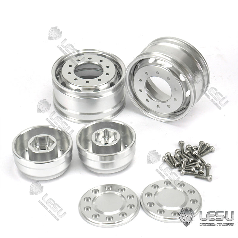 LESU Upgrade Part Front Wheel Hub Metal Suitable for 1/14 DIY Model Unpowered Power Axle RC Truck Tractor Tipper Dumper Car