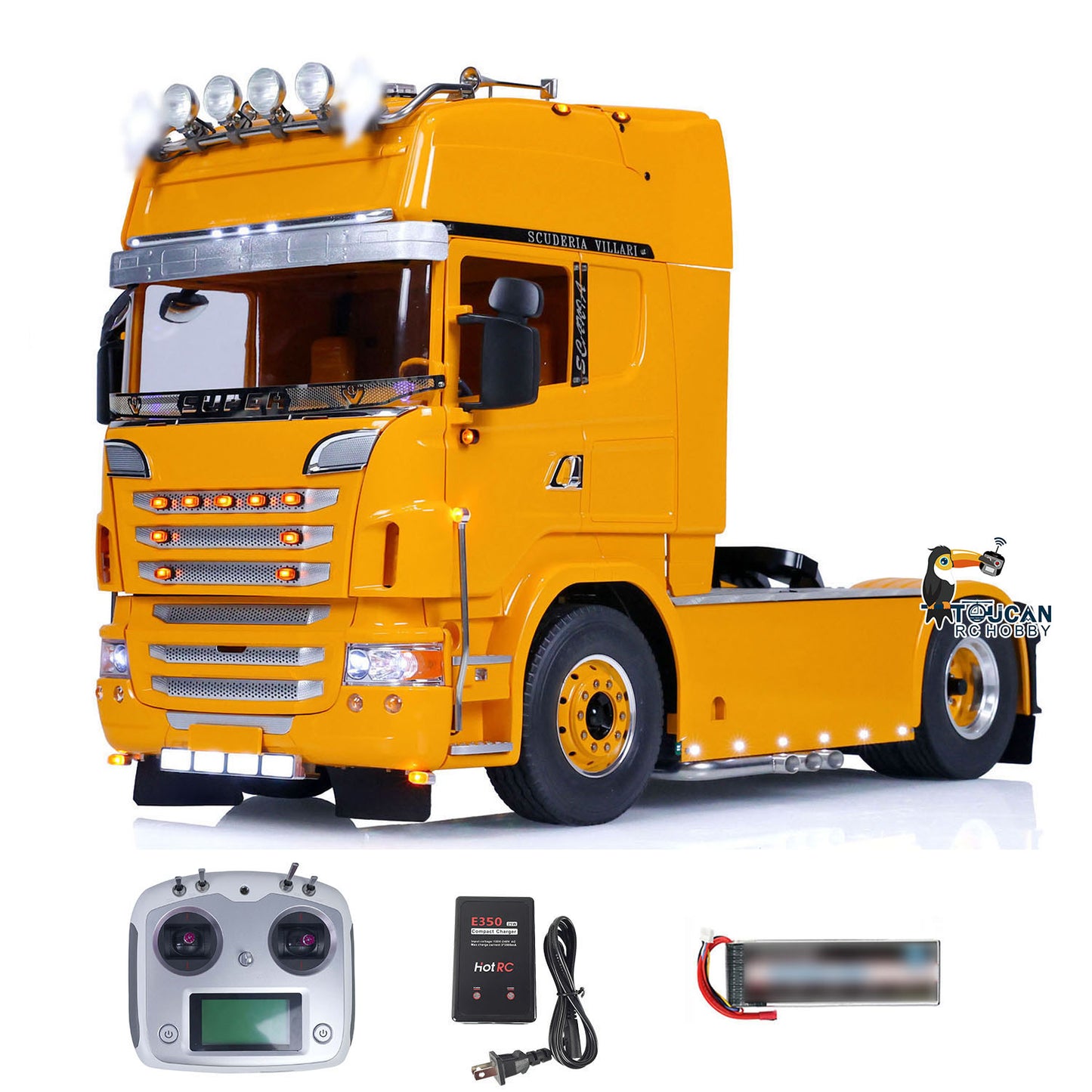 LESU Metal Chassis 4X4 1/14 RC Tractor Truck DIY Customized for Model Car Motor Servo Light Sound System Radio Controller