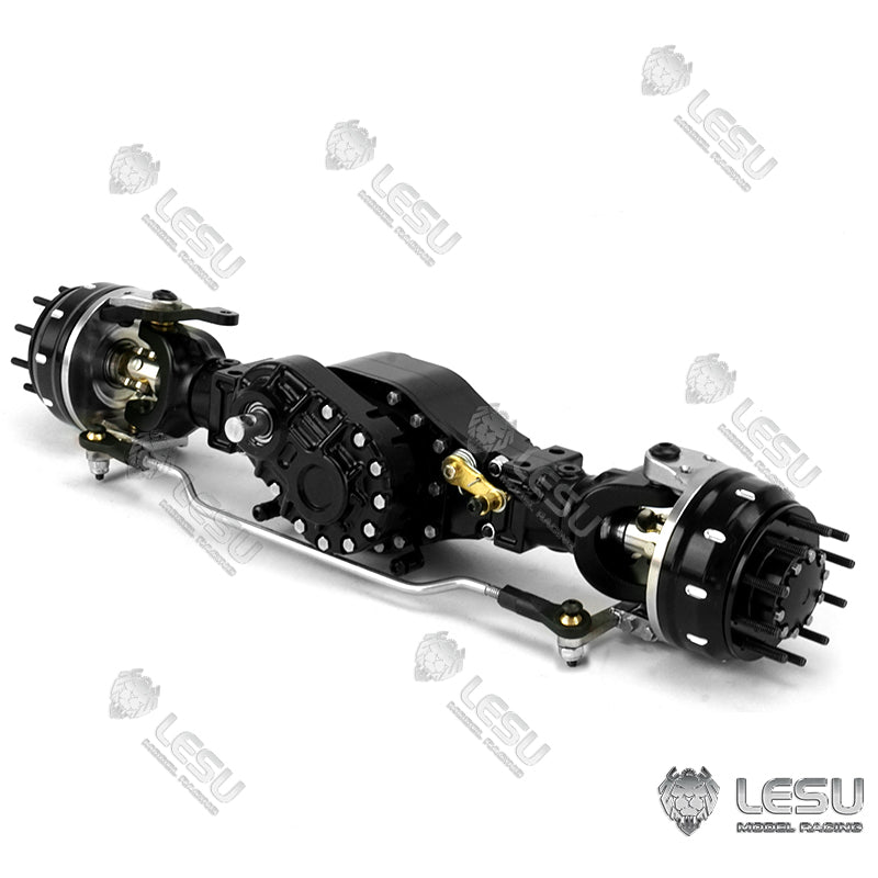 Differential Metal LESU Rear Front Wheel Reduction Axle for 1/14 Scale Remote Controlled Truck Dumper Model Car DIY